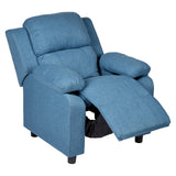 Set of 4 Erika Blue Kids Recliner Sofa Chair Blue Lounge Couch Armchair Childrens - Side View
