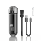 Handheld Portable Nose Hair Trimmer Rechargeable USB-C Clipper Shaver in Black