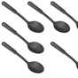 6x 32cm Nylon Serving Spoon in Black