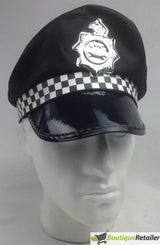 Navy Police Captain Hat - Officer Costume Party Accessory - Side View
