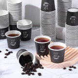 2400 Disposable Coffee Cups 4oz Extra Strong Takeaway Paper Take Away Bulk - Top-Down View