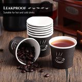 2400 Disposable Coffee Cups 4oz Extra Strong Takeaway Paper Take Away Bulk - 45-Degree Angle