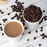 1000pcs 6oz Premium White Paper Coffee Takeaway Cups Bulk - 45-Degree Angle