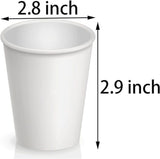 1000pcs 6oz Premium White Paper Coffee Takeaway Cups Bulk - Close-Up Angle