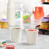 1000pcs 6oz Premium White Paper Coffee Takeaway Cups Bulk - Low Angle