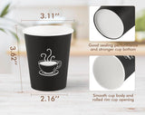 1200 Disposable Coffee Cups 8oz Extra Strong Takeaway Paper Take Away Bulk - Side View