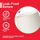 1000x 12oz Premium Paper Coffee Cups in White Bulk Wax Free Extra Strong in White - Top-Down View