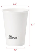 1000x 12oz Premium Paper Coffee Cups in White Bulk Wax Free Extra Strong in White - Extra Image