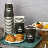 720x Extra Large Disposable Coffee Cups 12oz Strong Takeaway Paper Take Away Bulk - Side View