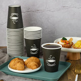 1000x Extra Large Disposable Coffee Cups 12oz Strong Takeaway Paper Take Away Bulk - Top-Down View