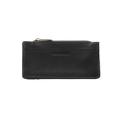 Pierre Cardin Womens Soft Italian Leather Coin Purse Holder Wallet - Black - Front View
