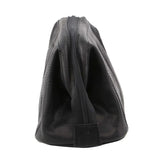 Pierre Cardin Mens Rustic Leather Toiletry Case Bag Travel - Black - Top-Down View