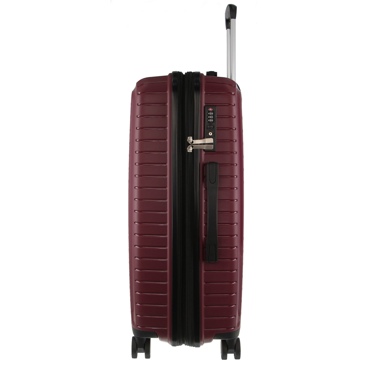 Pierre Cardin 65cm/89L Medium Hard-Shell Suitcase Travel Luggage Bag - Burgundy