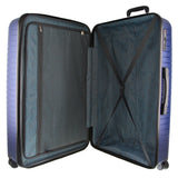 Pierre Cardin 65cm Medium Hard-Shell Suitcase Travel Luggage Bag - Navy - Top-Down View