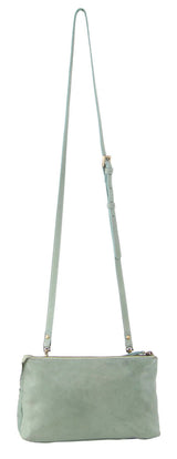 3-Piece Set Pierre Cardin Womens Woven Cross-Body Bag - Mint Green - Close-Up Angle