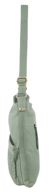 3-Piece Set Pierre Cardin Womens Woven Cross-Body Bag - Mint Green