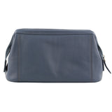 Pierre Cardin Mens Rustic Leather Toiletry Case Bag Travel - Teal - Side View