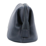 Pierre Cardin Mens Rustic Leather Toiletry Case Bag Travel - Teal - Top-Down View