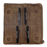 Pierre Cardin Womens Soft Rustic Leather Wallet Coin RFID Purse - Latte - Side View