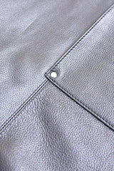 Pierre Cardin Professional Leather Apron Butcher Woodwork Hairdressing Barber Chef - Black - Low Angle