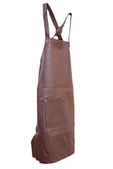 Pierre Cardin Professional Leather Apron Butcher Woodwork Hairdressing Barber Chef - Brown - Extra Image