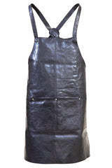 Pierre Cardin Professional Leather Apron Butcher Woodwork Hairdressing Barber Chef - Black - 45-Degree Angle