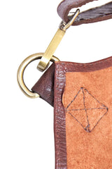 Pierre Cardin Professional Leather Apron Butcher Woodwork Hairdressing Barber Chef - Chestnut - Low Angle
