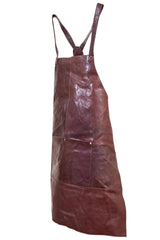 Pierre Cardin Professional Leather Apron Butcher Woodwork Hairdressing Barber Chef - Chestnut - Extra Image