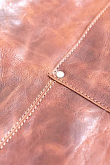 Pierre Cardin Professional Leather Apron Butcher Woodwork Hairdressing Barber Chef - Cognac - 45-Degree Angle