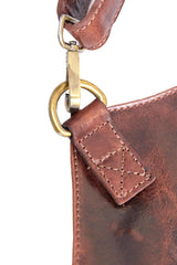 Pierre Cardin Professional Leather Apron Butcher Woodwork Hairdressing Barber Chef - Cognac - Close-Up Angle