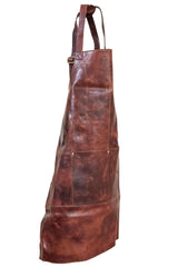 Pierre Cardin Professional Leather Apron Butcher Woodwork Hairdressing Barber Chef - Cognac - Extra Image