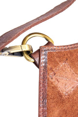 2x Pierre Cardin Professional Leather Apron Butcher Woodwork Barber - Cognac - 45-Degree Angle