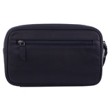 Pierre Cardin Mens Leather Organizer Bag Toiletry Case - Navy - Side View