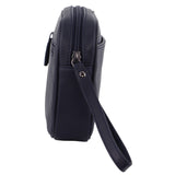 Pierre Cardin Mens Leather Organizer Bag Toiletry Case - Navy - Top-Down View