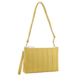 Pierre Cardin Womens Crossbody/Clutch Leather Bag in Yellow - Front View
