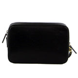 Pierre Cardin Mens Italian Leather Organizer Bag Toiletry Travel - Black - Front View