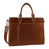 Pierre Cardin Mens Leather Briefcase Business Bag Shoulder 15