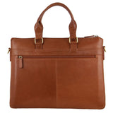Pierre Cardin Mens Leather Briefcase Business Bag Shoulder 15