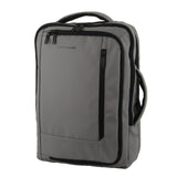 Pierre Cardin Backpack Laptop Bag Briefcase Built-in USB Port Travel - Grey - Front View