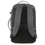 Pierre Cardin Mens Travel & Business Backpack with Built-in USB Port - Grey - Top-Down View