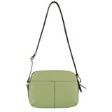 Pierre Cardin Leather Cross Body Bag Dual Zip Strap Shoulder Clutch in Jade - Side View