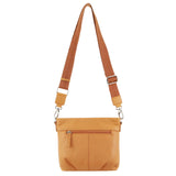 Pierre Cardin Leather Crossbody Bag w/ Shoulder Strap in Apricot - Side View