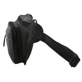 Pierre Cardin Mens Bum Bag Waist Pack Leather Travel Money Phone - Black