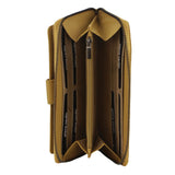 Pierre Cardin Womens Leather Zip Around Wallet RFID Blocking w/ Wristlet in Zinc Yellow - Side View