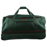 Pierre Cardin 72cm Green Wheeled Duffle Bag - Medium Soft Travel Luggage - Side View