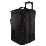 Pierre Cardin 82cm Large Wheeled Duffle Bag - Black Soft Travel Luggage - Front View