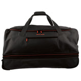 Pierre Cardin 82cm Large Wheeled Duffle Bag - Black Soft Travel Luggage - Top-Down View