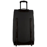 Pierre Cardin 82cm Large Wheeled Duffle Bag - Black Soft Travel Luggage - Rear View