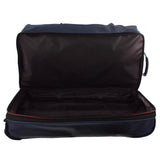 Pierre Cardin 82 cm Large Wheeled Duffel Bag - Navy Soft Travel Luggage - Side View