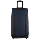 Pierre Cardin 82 cm Large Wheeled Duffel Bag - Navy Soft Travel Luggage - Rear View